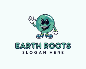 Eco Earth Globe logo design