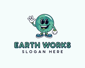 Eco Earth Globe logo design