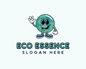 Eco Earth Globe logo design