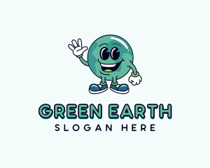 Eco Earth Globe logo design