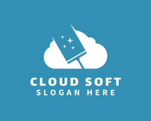 Cleaning Squeegee Cloud logo design