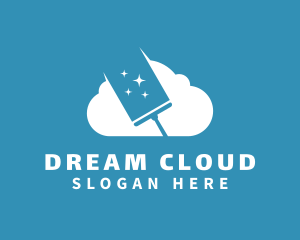 Cleaning Squeegee Cloud logo design