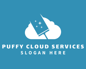 Cleaning Squeegee Cloud logo design