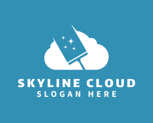 Cleaning Squeegee Cloud logo design