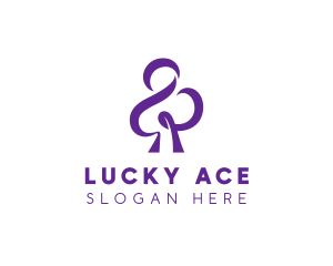 Lucky Ribbon Clover logo design