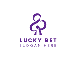 Lucky Ribbon Clover logo design