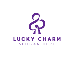 Lucky Ribbon Clover logo design