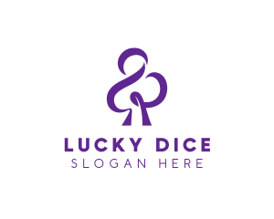 Lucky Ribbon Clover logo design