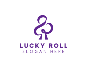 Lucky Ribbon Clover logo design