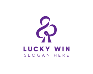 Lucky Ribbon Clover logo design