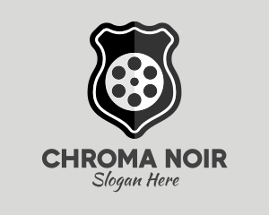 Monochrome Film Reel Badge  logo