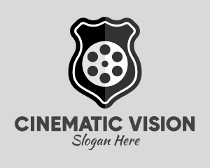 Monochrome Film Reel Badge  logo