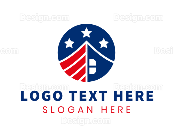 Patriotic Real Estate Property Logo