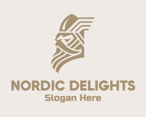 Nordic Warrior Head logo design