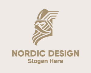 Nordic Warrior Head logo design