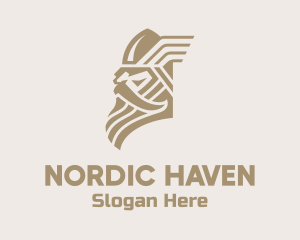 Nordic Warrior Head logo design