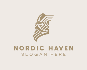 Nordic Warrior Head logo design