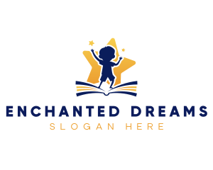 Preschool Book Education logo design