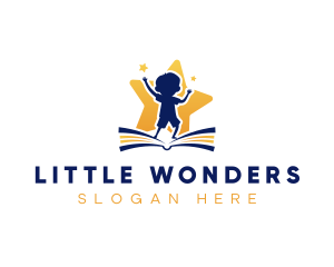 Preschool Book Education logo design