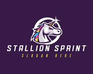 Stallion Unicorn Gaming logo design