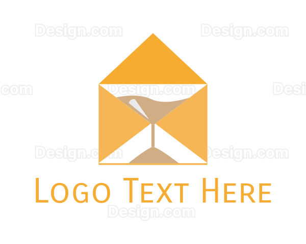 Mail Envelope Hourglas Logo