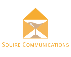 Mail Envelope Hourglas logo design