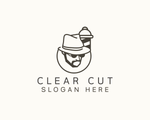 Hipster Barber Shop logo design