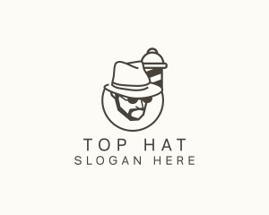 Hipster Barber Shop logo design