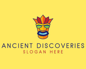 Ancient Mayan Mask logo design