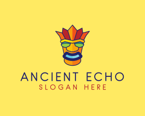 Ancient Mayan Mask logo design