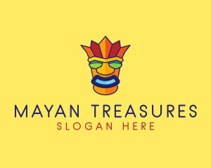 Ancient Mayan Mask logo design