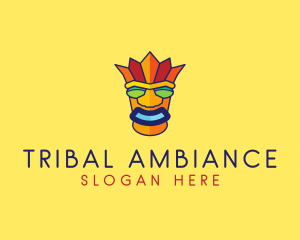 Ancient Mayan Mask logo design