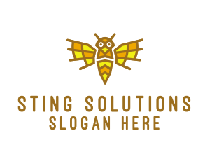 Wasp Insect Wings logo design