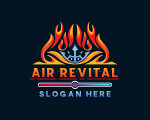 Fire Ice Air Temperature logo design