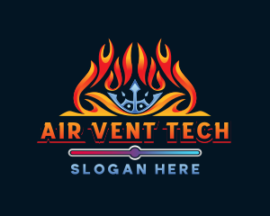 Fire Ice Air Temperature logo design