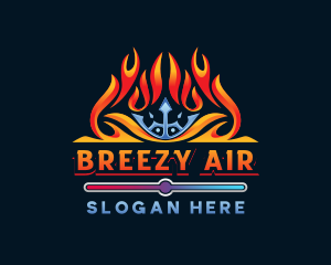 Fire Ice Air Temperature logo design