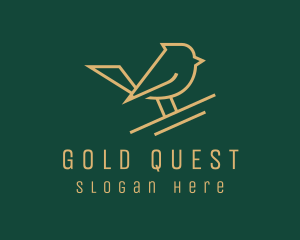 Gold Deluxe Bird logo design