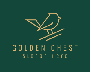 Gold Deluxe Bird logo design