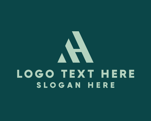 Letter Ah logo example 3