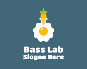 Carrot Egg Flask logo design