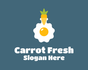 Carrot Egg Flask logo design