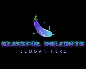 Naughty Eggplant Condom logo design