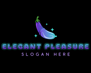 Naughty Eggplant Condom logo design