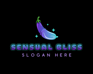 Naughty Eggplant Condom logo design