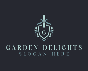 Landscaping Trowel Gardening logo design