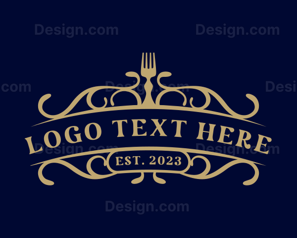 Fork Utensil Cuisine Logo