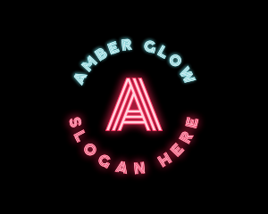 Neon Lights Pub Bar logo design