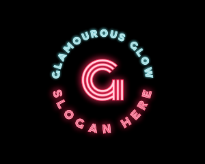 Neon Lights Pub Bar logo design