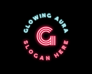 Neon Lights Pub Bar logo design