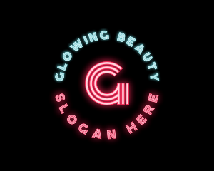 Neon Lights Pub Bar logo design